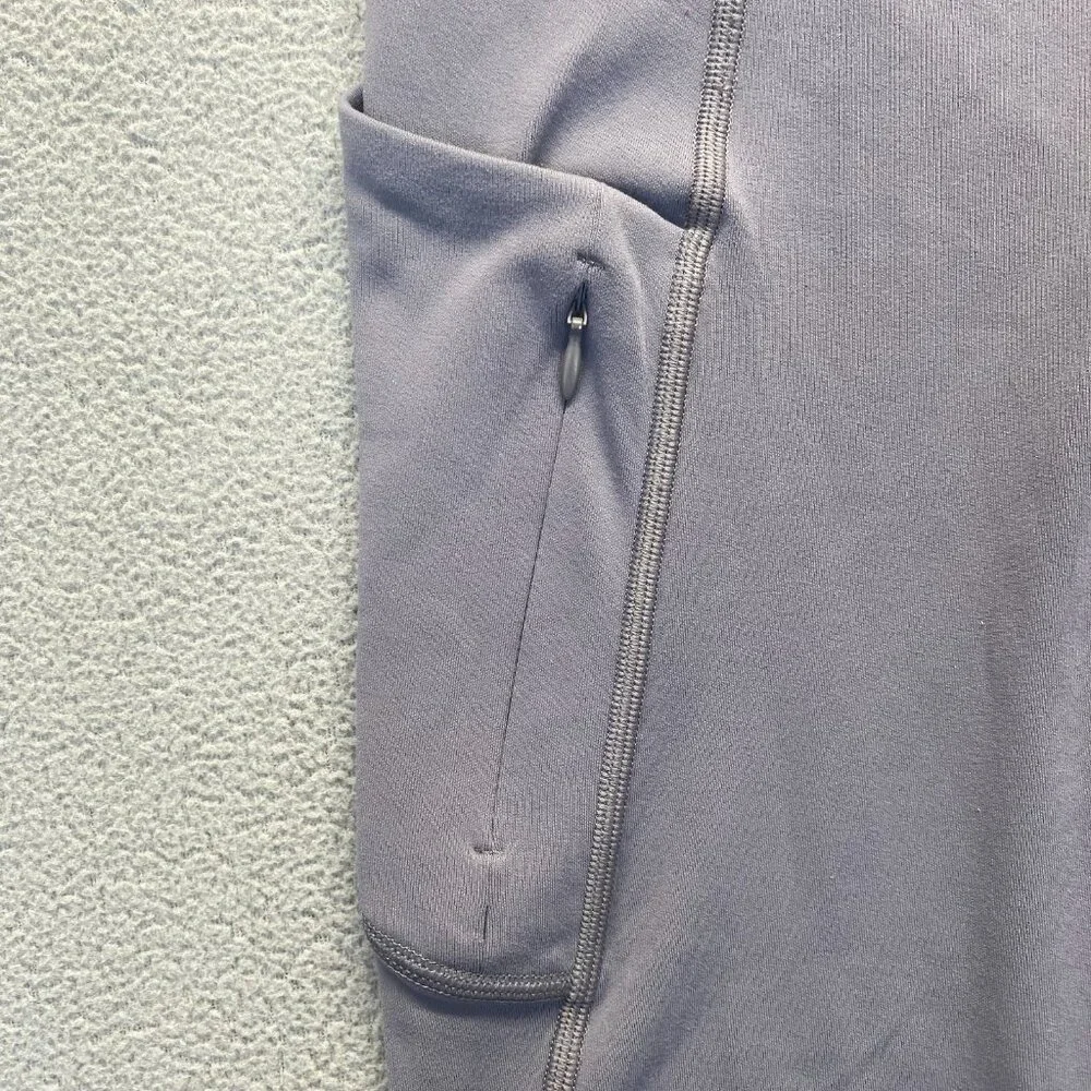 Athleta Cropped Capri Leggings Size M Athletic Pockets 79152 Gray,Running,Comfor